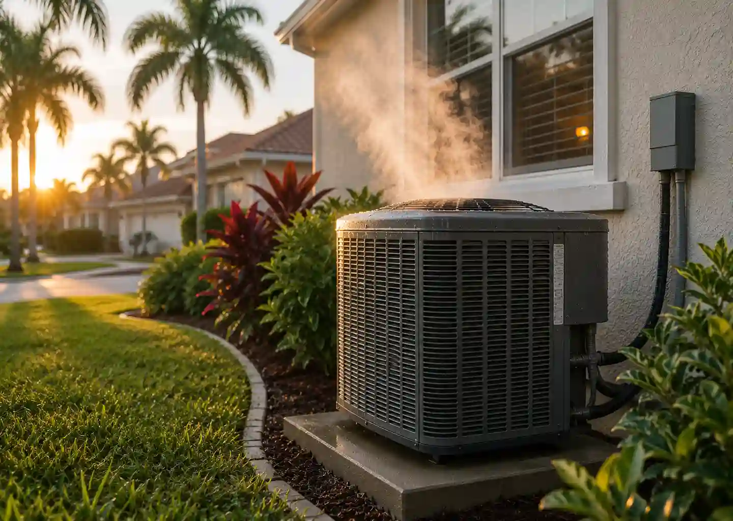 Heat pump covered in frost during a Florida cold snap hero image