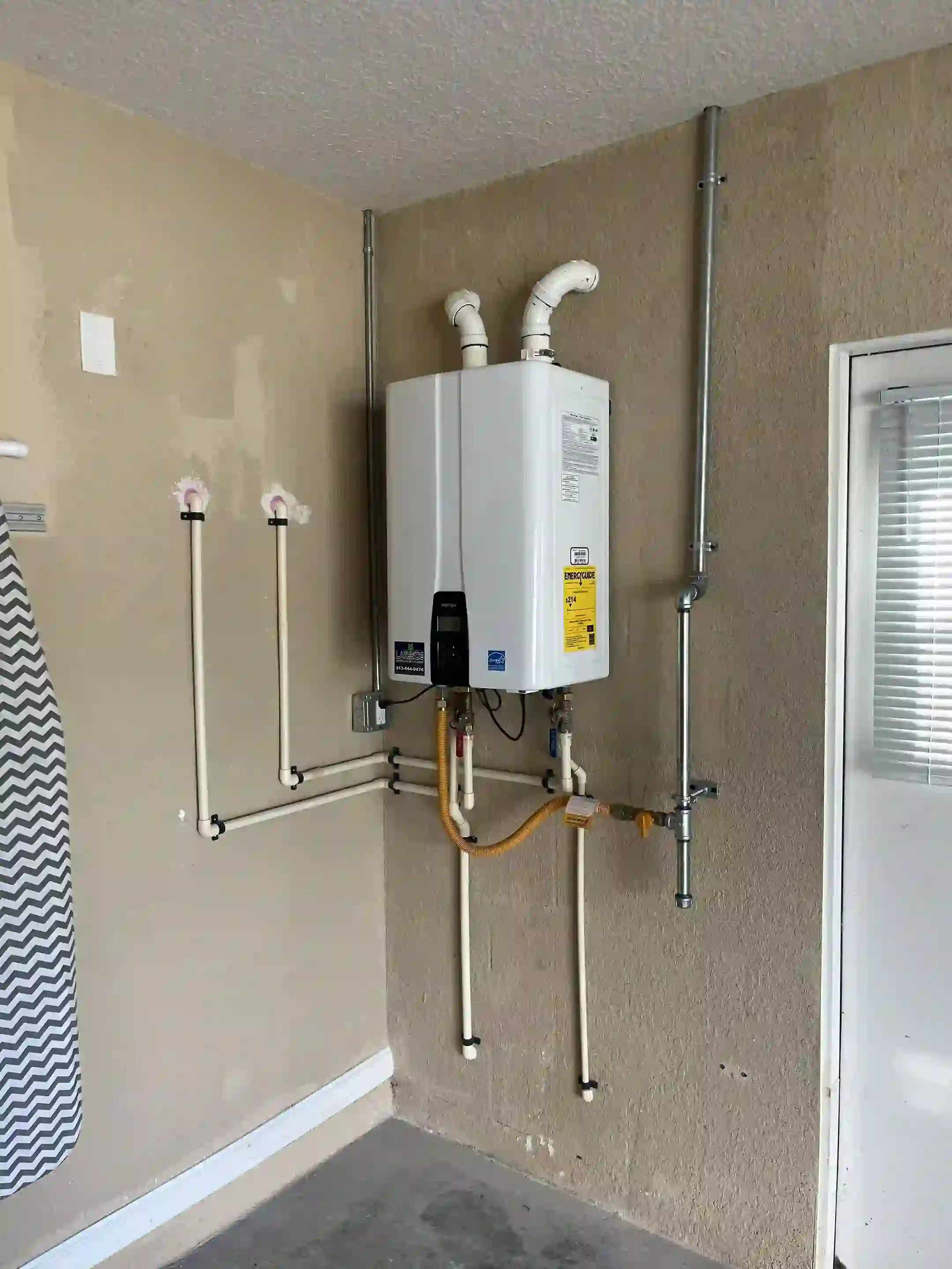Navien tankless water heater install